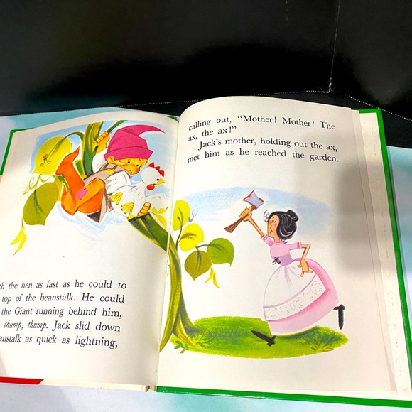 FAIRY TALE VINTAGE 60s JACK AND THE BEANSTALK HARDCOVER RETOLD ENGLISH STORYBOOK - Picture 12 of 15